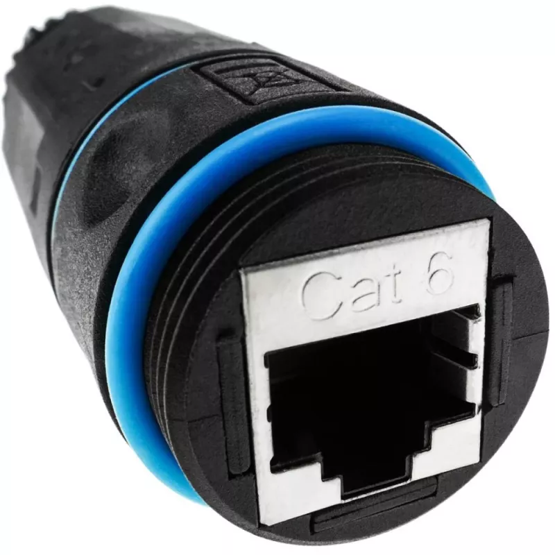 Techly IWP-MD C6-IP68T kabelio lyties keitiklis RJ-45 juodas