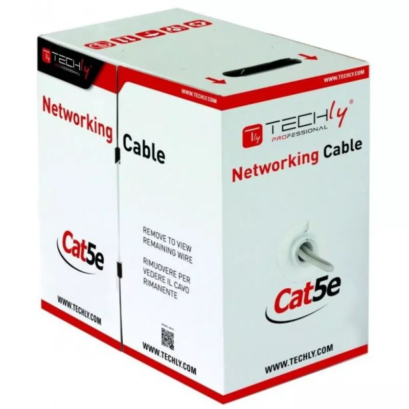 Techly F/UTP Hank kabelis Cat.5E CCA 305m Solid Outdoor Juoda ITP8-RIS-0305LO