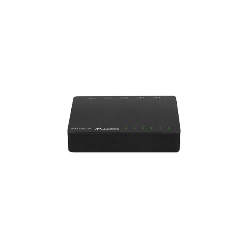 LANBERG Switch Dsp2-1005-12v 5x 1gb/s Nevaldomas Gigabit Ethernet Stalinis 12v