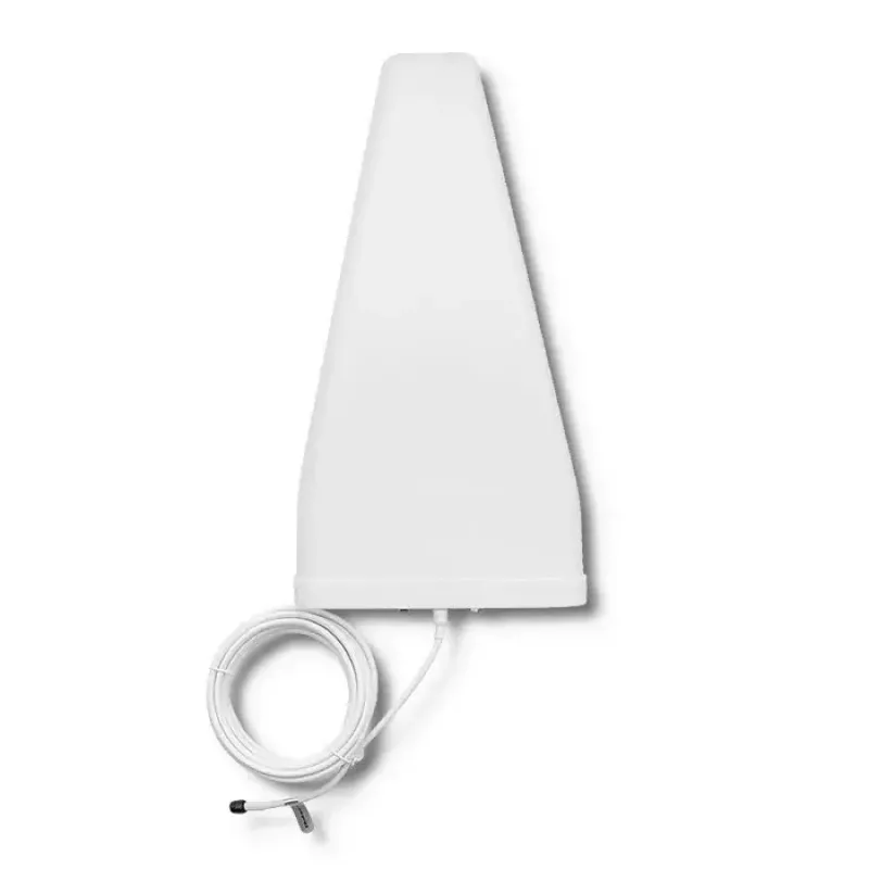 Lauko 4G LTE antena QOLTEC 57021 — 18 dBi stiprinimas, 600–2700 MHz, 50 Ω, 50 W, baltas plastikinis korpusas
