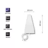 Lauko 4G LTE antena QOLTEC 57021 — 18 dBi stiprinimas, 600–2700 MHz, 50 Ω, 50 W, baltas plastikinis korpusas