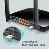 TP-Link Archer MR402 belaidis maršrutizatorius Fast Ethernet Dviejų juostų (2,4 GHz / 5 GHz) 4G Juoda