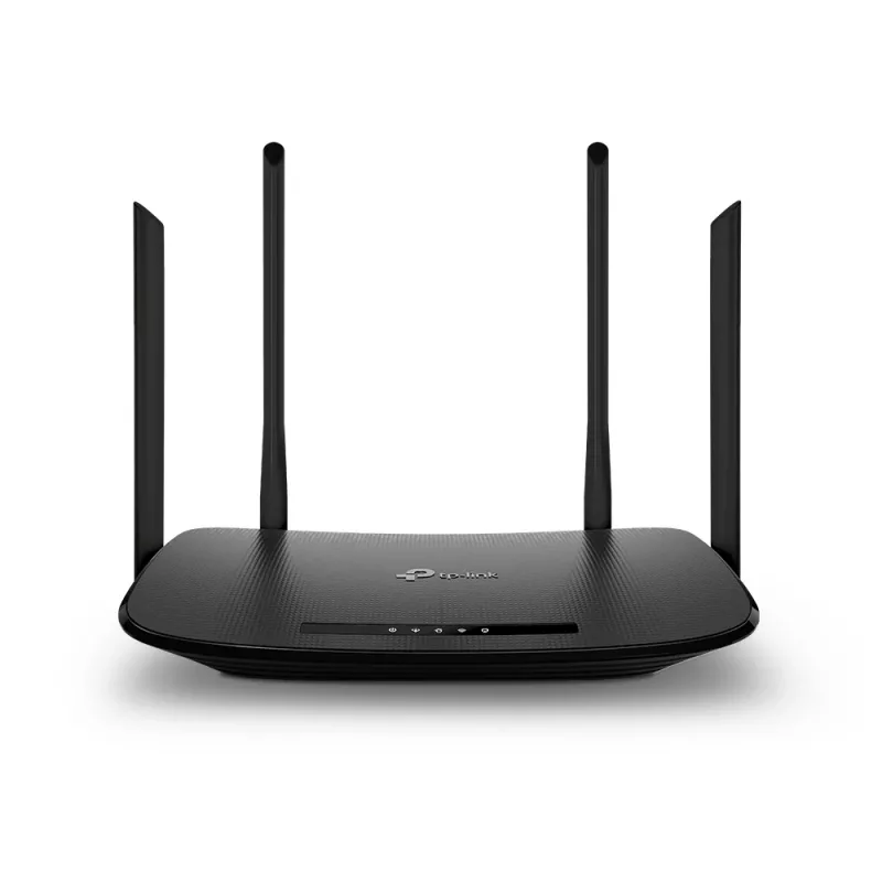 TP-Link AC1200 belaidis VDSL/ADSL modeminis maršrutizatorius, Wi-Fi 5 (802.11ac), dviejų juostų (2,4 GHz / 5 GHz), Ethernet LAN, VDSL2, juodos spalvos, stalinis maršrutizatorius