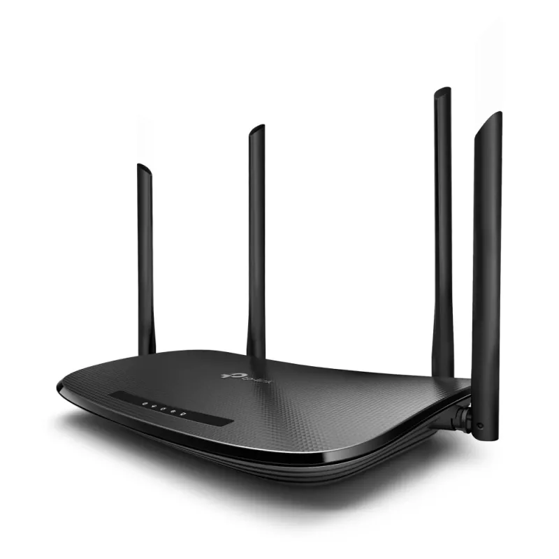 TP-Link AC1200 belaidis VDSL/ADSL modeminis maršrutizatorius, Wi-Fi 5 (802.11ac), dviejų juostų (2,4 GHz / 5 GHz), Ethernet LAN, VDSL2, juodos spalvos, stalinis maršrutizatorius