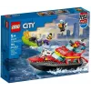 LEGO žaidimų rinkinys „Gaisrinis gelbėjimo laivas 60373“ — „City“ serija, 144 dalys, 3 minifigūrėlės, amžius 5+, matmenys 80×230×70 mm