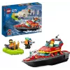 LEGO žaidimų rinkinys „Gaisrinis gelbėjimo laivas 60373“ — „City“ serija, 144 dalys, 3 minifigūrėlės, amžius 5+, matmenys 80×230×70 mm