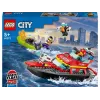 LEGO žaidimų rinkinys „Gaisrinis gelbėjimo laivas 60373“ — „City“ serija, 144 dalys, 3 minifigūrėlės, amžius 5+, matmenys 80×230×70 mm