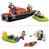 LEGO žaidimų rinkinys „Gaisrinis gelbėjimo laivas 60373“ — „City“ serija, 144 dalys, 3 minifigūrėlės, amžius 5+, matmenys 80×230×70 mm