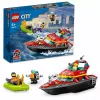 LEGO žaidimų rinkinys „Gaisrinis gelbėjimo laivas 60373“ — „City“ serija, 144 dalys, 3 minifigūrėlės, amžius 5+, matmenys 80×230×70 mm