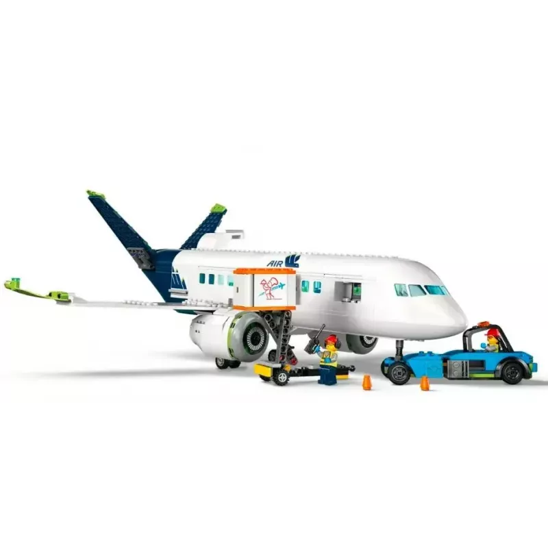 LEGO keleivinio lėktuvo konstravimo rinkinys 60367 — City serija, 913 dalių, 2 mini figūrėlės, detalus interjeras
