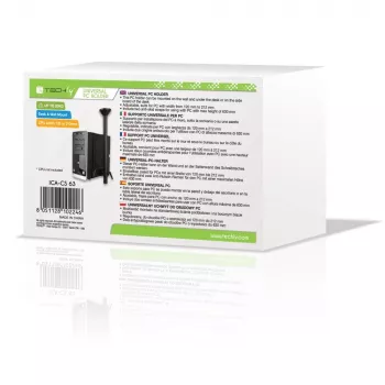Techly ICA-CS 63 CPU laikiklis, tvirtinamas prie stalo, juodas