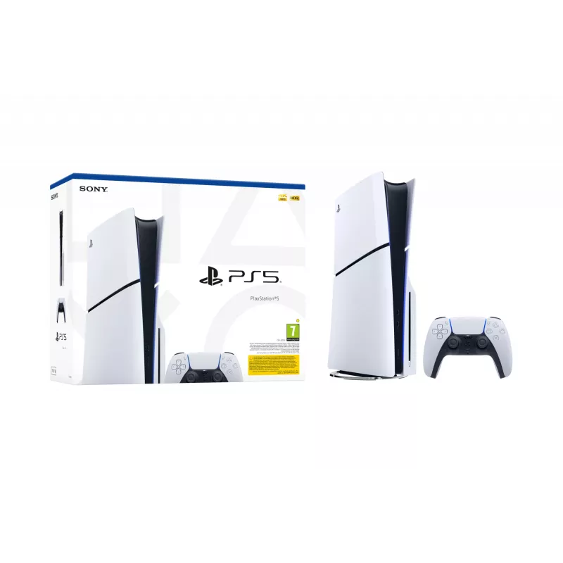Sony PlayStation 5 (modelių grupė - slim), PlayStation 5, Juoda, Balta, 16384 MB, GDDR6, 448 GB/s, AMD