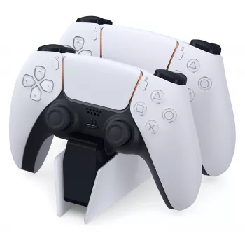 Įkrovimo stotelė Sony DualSense įkrovimo stovas 2 PS5 valdikliams, balta, užsegama