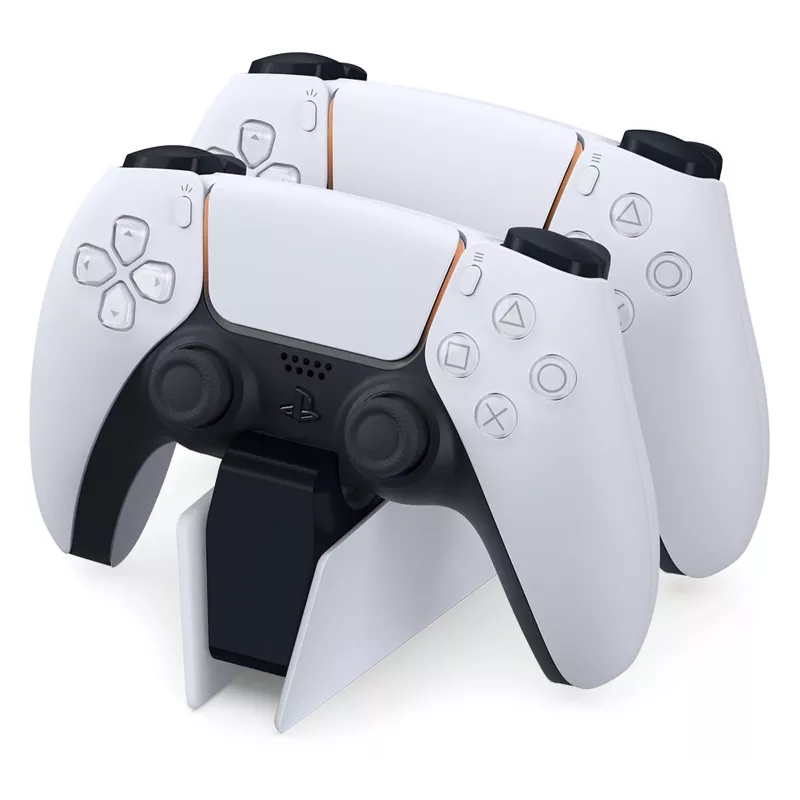Įkrovimo stotelė Sony DualSense įkrovimo stovas 2 PS5 valdikliams, balta, užsegama