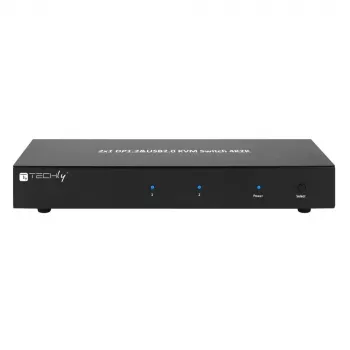 Techly IDATA DP-KVM2 KVM jungiklis juodas