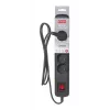 Kištukinis lizdas ActiveJet ACJ COMBO 5G 1,5M — 5x Type E lizdai, 1,5 m laidas, 2300 W, 10 A, Type E kištukas