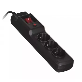 Maitinimo skirstytuvas ActiveJet COMBO 3GN 1,5 m — 3 Type E lizdai, 230 V, 10 A, juodas