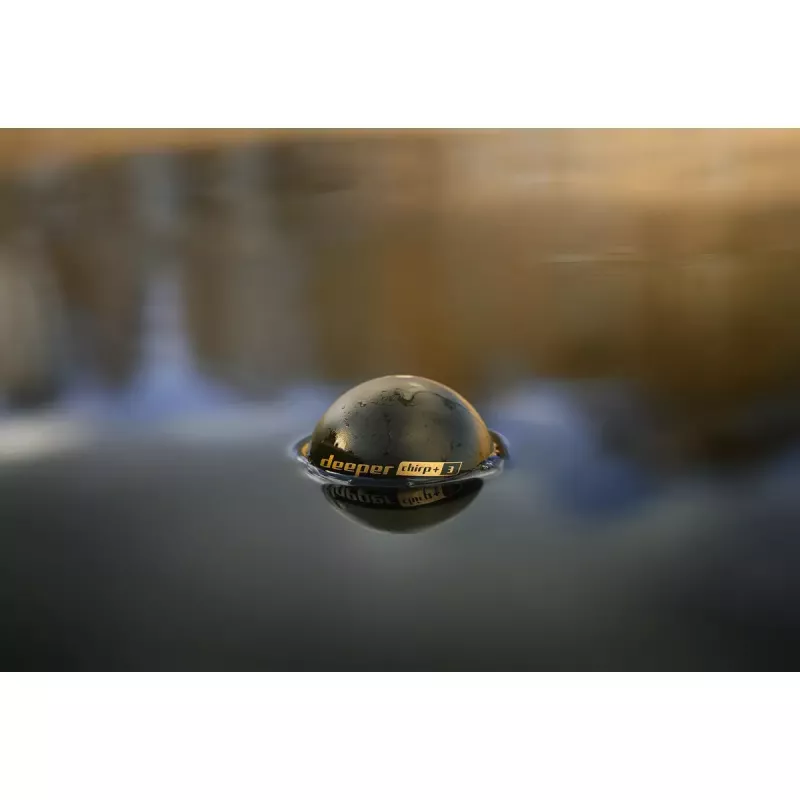Nešiojamasis echolotas deeper Smart Sonar CHIRP+3 Wi‑Fi — metamas belaidis sonaras, maks. gylis 100 m, kūgio kampai 47°/20°/7°, Wi‑Fi, GPS/GLONASS