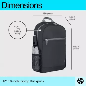 HP 15,6 colių nešiojamojo kompiuterio kuprinė, kuprinė, 370 g