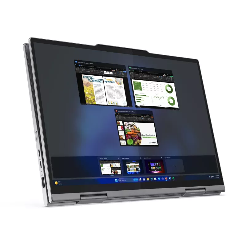 Lenovo ThinkPad X1 2-in-1 Gen 9 Intel Core Ultra 7 155U Hybrid (2-in-1) 35,6 cm (14 colių) jutiklinis ekranas WUXGA 16 GB LPDDR5x-SDRAM 1 TB SSD Wi-Fi 6E (802.11ax) Windows 11 Pro Anglų Pilka