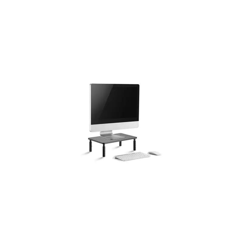 Laisvai pastatomas stalinis monitoriaus laikiklis GEMBIRD MS-TABLE-01 — vienas ekranas, 20 kg talpa, juodas, rankinis aukščio reguliavimas 100–140 mm