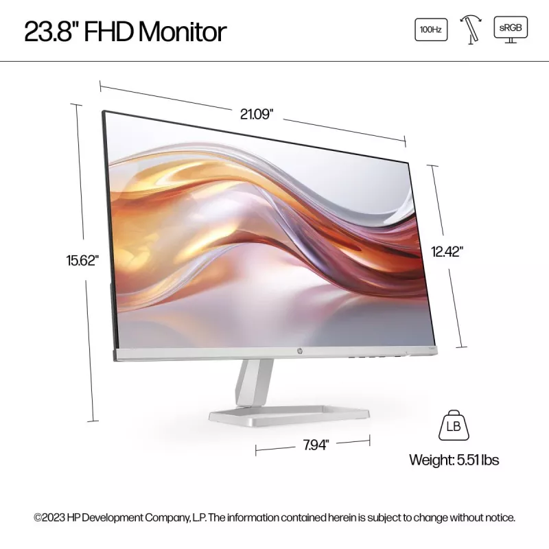 HP stalinis monitorius – 5 serija 524sf – 24 colių – 1920x1080 (FHD) – IPS