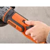 Kampinis šlifuoklis Juoda & Decker BCG720N — belaidis 18V Li-Ion, 12,5 cm diskas, iki 8600 aps./min., 3 rankenos padėtys