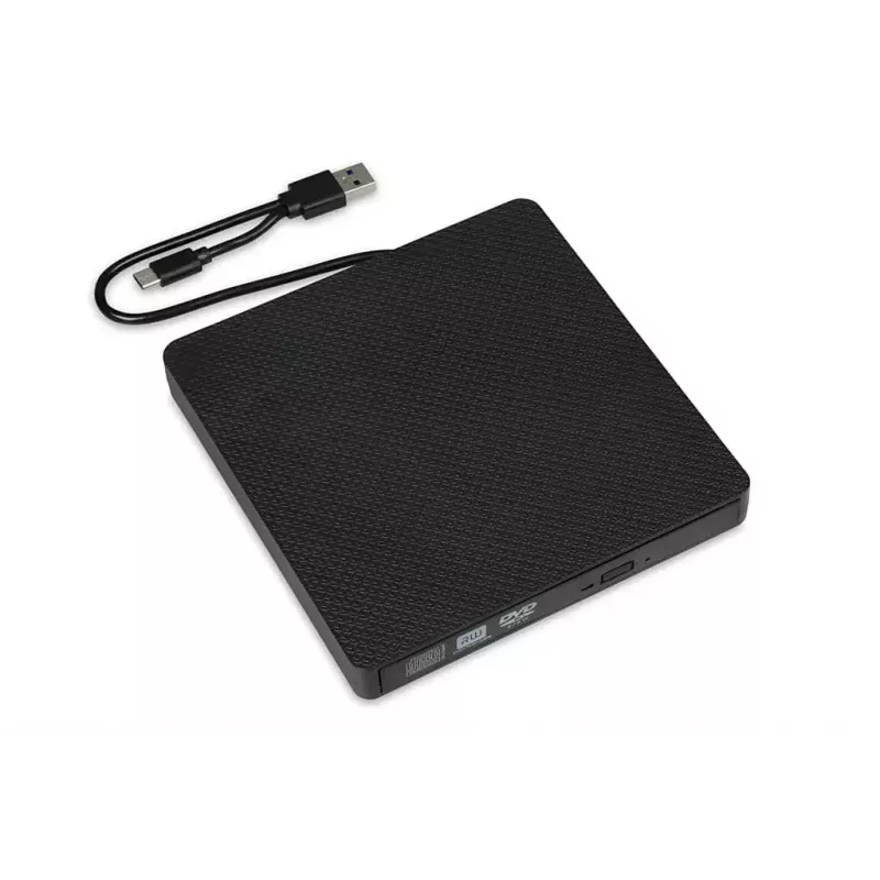 Optical Disc Drive IBOX IED03 DVD±RW USB 3.1 Gen1 (USB-C) Juodas, dėklas, 24x CD / 8x DVD