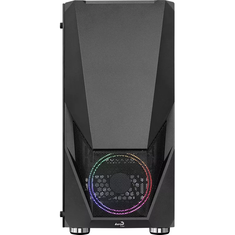 Kompiuterio korpusas AEROCOOL Zauron Midi Tower Juoda — Midi-Tower, šoninis langas, palaiko ATX/microATX/Mini-ITX, maks. GPU 32,5 cm, CPU aušintuvo aukštis 166 mm, 2x 3,5 colio lizdų, 4x 2,5 colio lizdų
