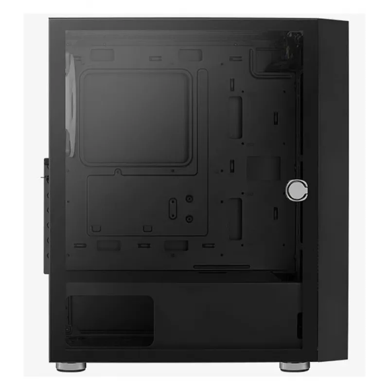 PC Midi Tower korpusas AEROCOOL Graphite‑G‑BK‑v2 — juodas, ATX/Micro‑ATX/Mini‑ITX, priekyje 2×140 mm+gale 1×140 mm