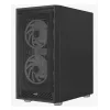 PC Midi Tower korpusas AEROCOOL Graphite‑G‑BK‑v2 — juodas, ATX/Micro‑ATX/Mini‑ITX, priekyje 2×140 mm+gale 1×140 mm
