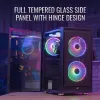 PC Midi Tower korpusas AEROCOOL Graphite‑G‑BK‑v2 — juodas, ATX/Micro‑ATX/Mini‑ITX, priekyje 2×140 mm+gale 1×140 mm