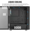 PC Midi Tower korpusas AEROCOOL Graphite‑G‑BK‑v2 — juodas, ATX/Micro‑ATX/Mini‑ITX, priekyje 2×140 mm+gale 1×140 mm