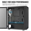 PC Midi Tower korpusas AEROCOOL Graphite‑G‑BK‑v2 — juodas, ATX/Micro‑ATX/Mini‑ITX, priekyje 2×140 mm+gale 1×140 mm