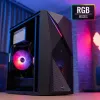 PC korpusas AEROCOOL Raider Mini G V3 Mini-ITX / microATX, juodas, šoninis langas, žalias LED, maks. GPU 285 mm, CPU aušintuvas 159 mm
