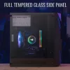PC korpusas AEROCOOL Raider Mini G V3 Mini-ITX / microATX, juodas, šoninis langas, žalias LED, maks. GPU 285 mm, CPU aušintuvas 159 mm