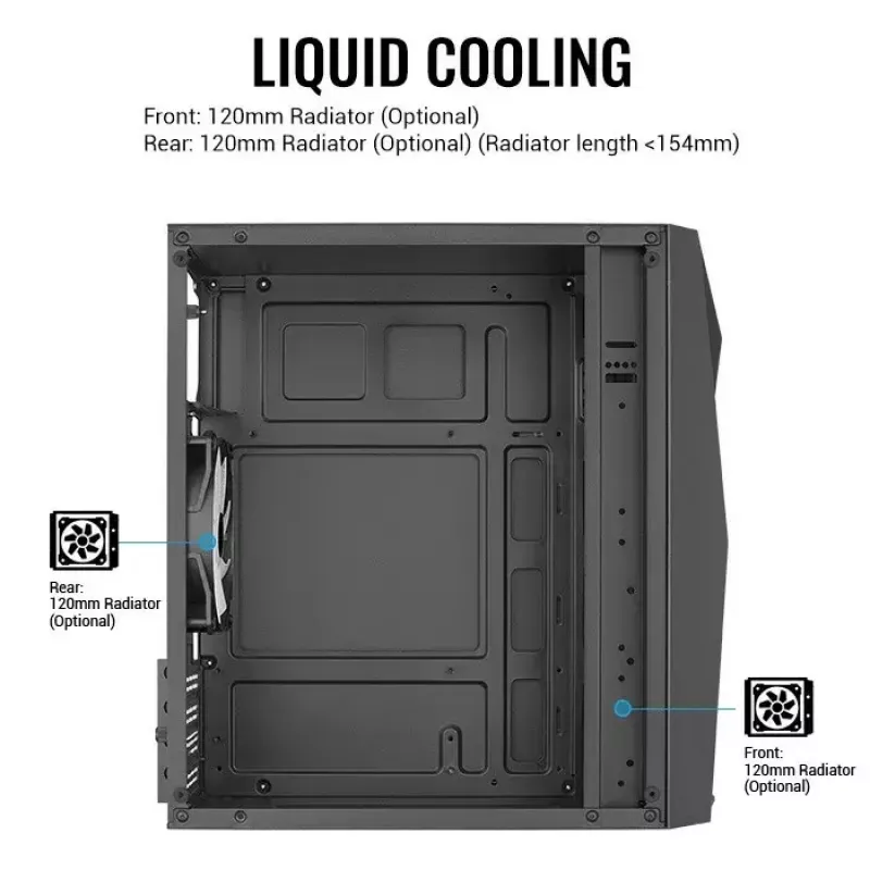 PC korpusas AEROCOOL Raider Mini G V3 Mini-ITX / microATX, juodas, šoninis langas, žalias LED, maks. GPU 285 mm, CPU aušintuvas 159 mm