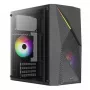 PC korpusas AEROCOOL Raider Mini G V3 Mini-ITX / microATX, juodas, šoninis langas, žalias LED, maks. GPU 285 mm, CPU aušintuvas 159 mm