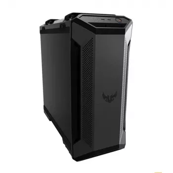 PC korpusas ASUS TUF Gaming GT501 Midi Tower — juodas, palaiko ATX/Micro-ATX/Mini-ITX/E-ATX, 3x120mm priekyje, 1x140mm gale, 42 cm GPU, 18 cm CPU aušintuvas