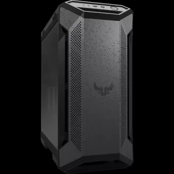 PC korpusas ASUS TUF Gaming GT501 Midi Tower — juodas, palaiko ATX/Micro-ATX/Mini-ITX/E-ATX, 3x120mm priekyje, 1x140mm gale, 42 cm GPU, 18 cm CPU aušintuvas