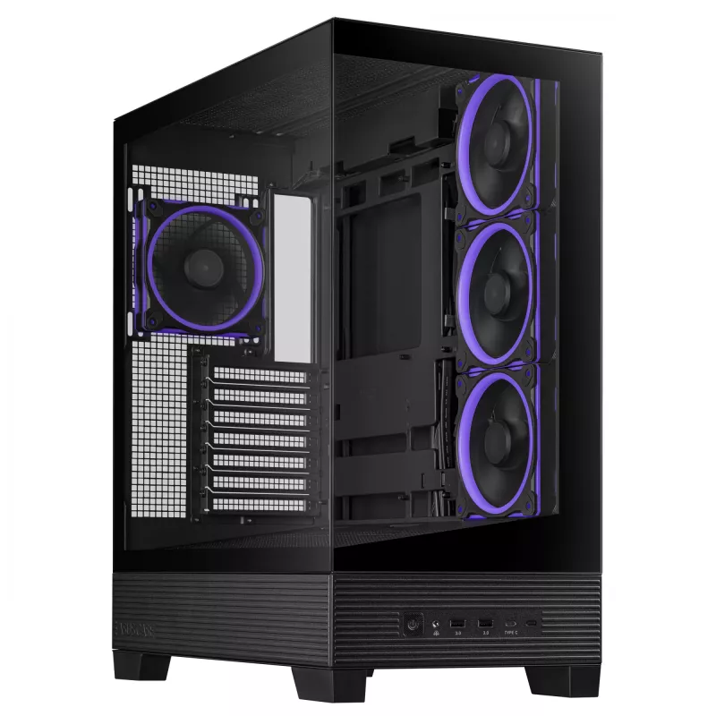ASUS A31 Plus TG ARGB Juoda Midi Tower