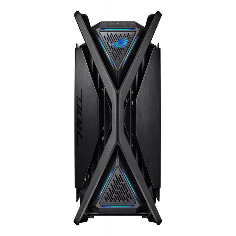 Kompiuterio korpusas ASUS ROG Hyperion GR701 BTF Edition Tower — juodas, grūdintas stiklas, E-ATX/ATX/microATX palaikymas, 46 cm GPU, 420 mm viršutinis radiatorius