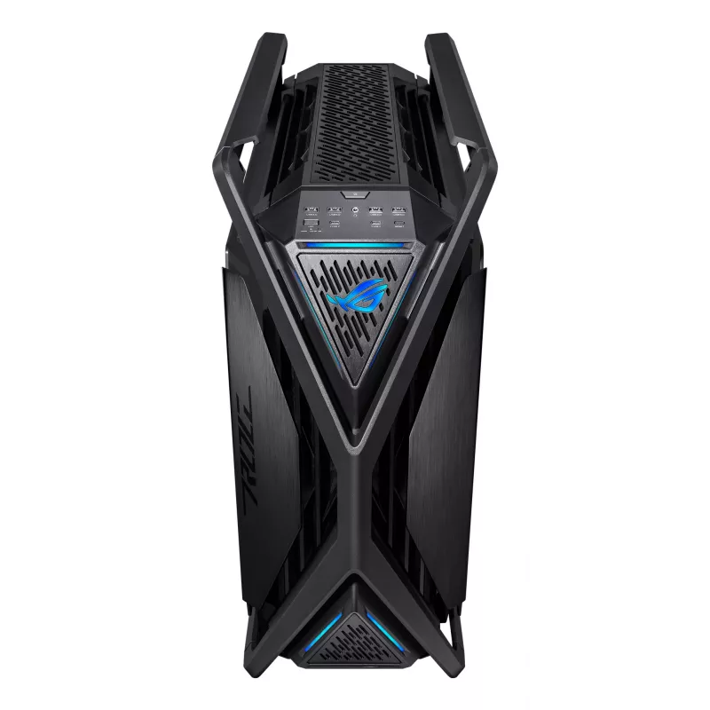 Kompiuterio korpusas ASUS ROG Hyperion GR701 BTF Edition Tower — juodas, grūdintas stiklas, E-ATX/ATX/microATX palaikymas, 46 cm GPU, 420 mm viršutinis radiatorius