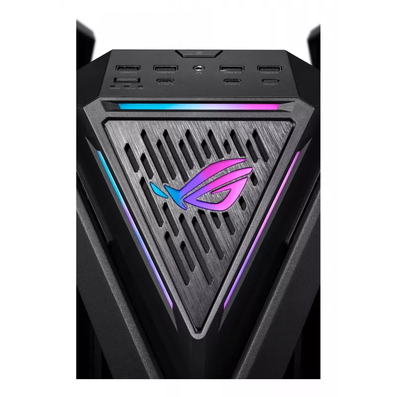 Kompiuterio korpusas ASUS ROG Hyperion GR701 BTF Edition Tower — juodas, grūdintas stiklas, E-ATX/ATX/microATX palaikymas, 46 cm GPU, 420 mm viršutinis radiatorius