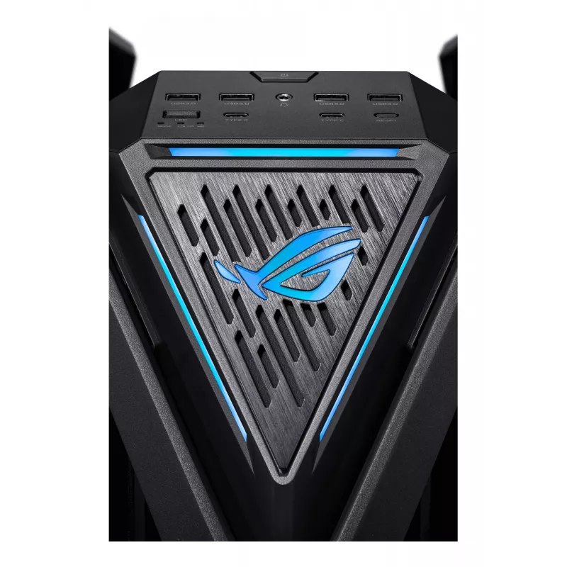 Kompiuterio korpusas ASUS ROG Hyperion GR701 BTF Edition Tower — juodas, grūdintas stiklas, E-ATX/ATX/microATX palaikymas, 46 cm GPU, 420 mm viršutinis radiatorius