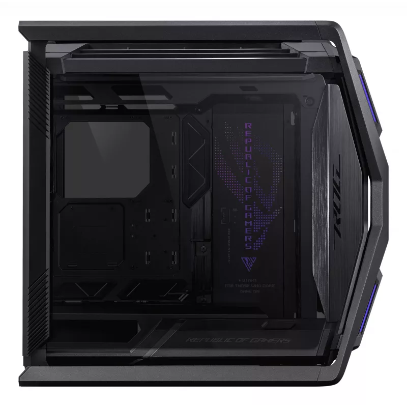Kompiuterio korpusas ASUS ROG Hyperion GR701 BTF Edition Tower — juodas, grūdintas stiklas, E-ATX/ATX/microATX palaikymas, 46 cm GPU, 420 mm viršutinis radiatorius