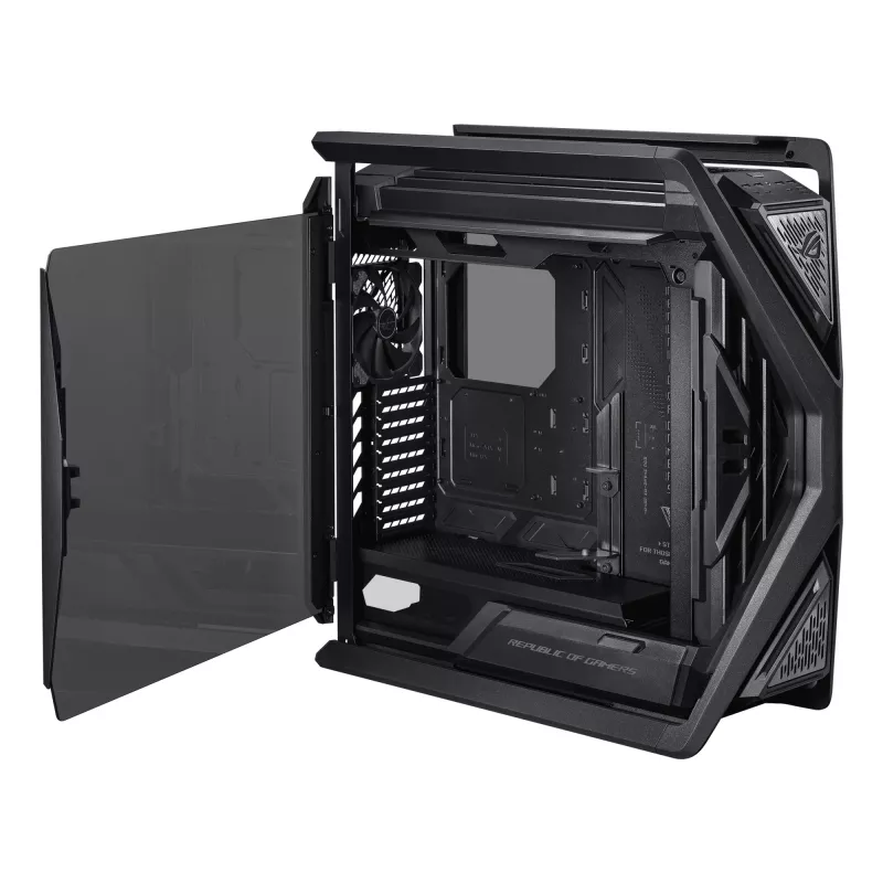 Kompiuterio korpusas ASUS ROG Hyperion GR701 BTF Edition Tower — juodas, grūdintas stiklas, E-ATX/ATX/microATX palaikymas, 46 cm GPU, 420 mm viršutinis radiatorius