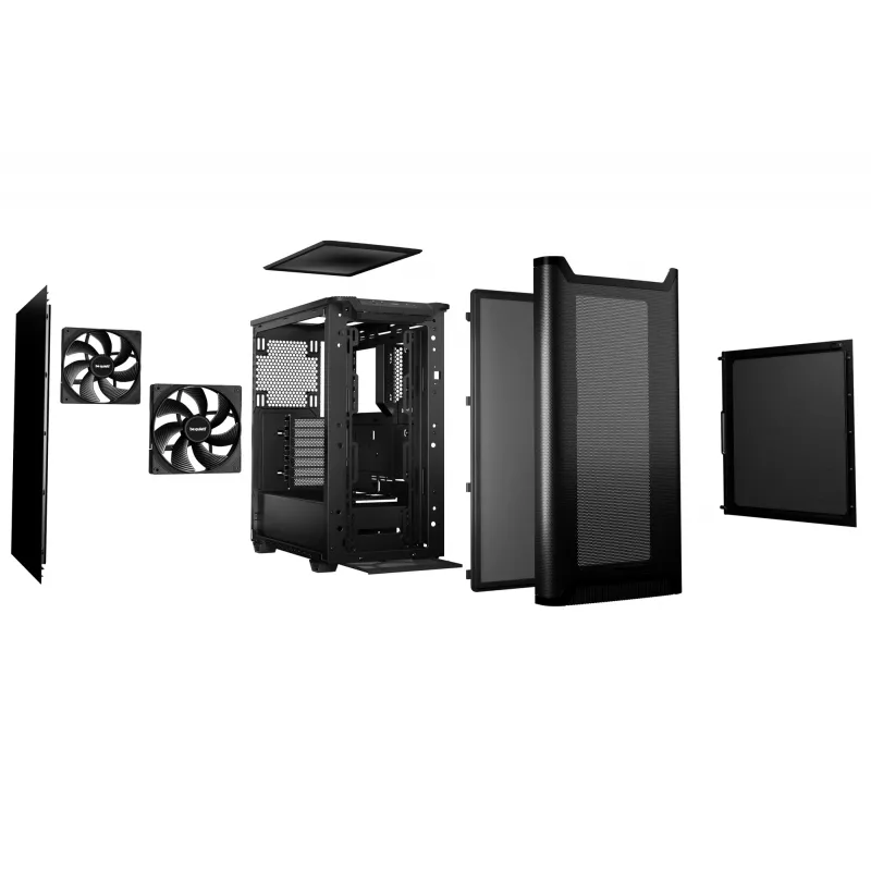 PC korpusas be quiet! PURE BASE 501 Airflow Midi Tower juodas