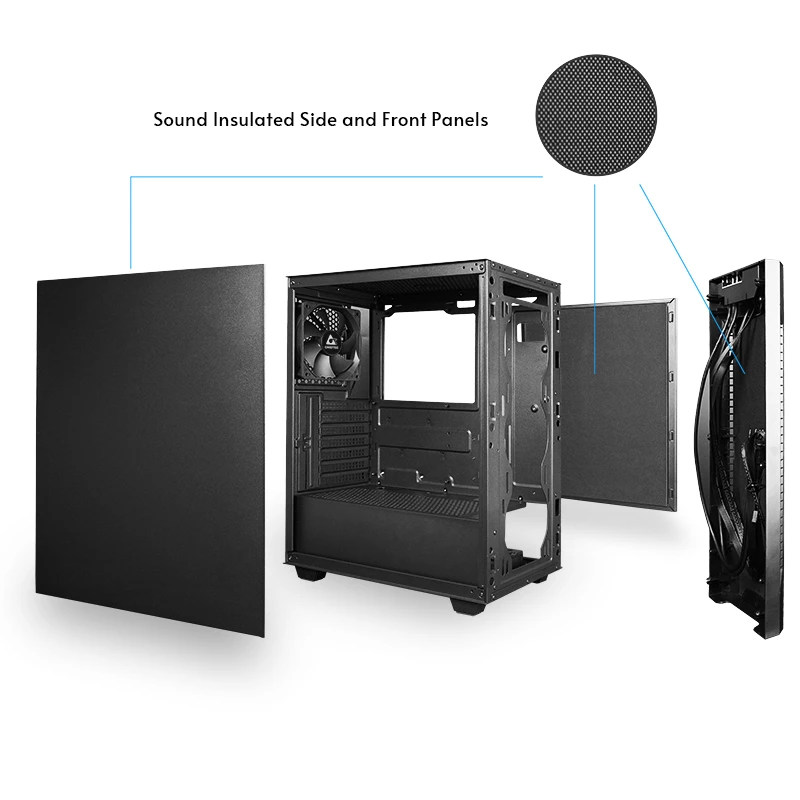 CHIEFTEC AS-01B-OP korpusas, Full Tower ATX, palaiko iki 320 mm GPU, 170 mm aukščio CPU aušintuvą, 2×3,5 col. + 2×2,5 col. nišos, USB 3.2 Gen1