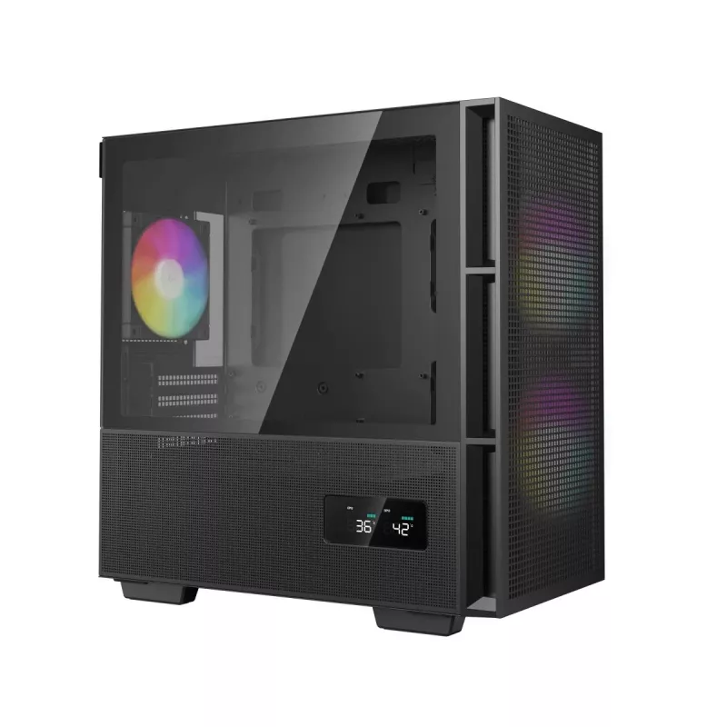 DEEPCOOL Ch360 Digital mikro bokšto korpusas - juodas